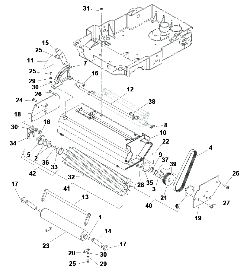 Windsor Clipper 12 Brush Assembly